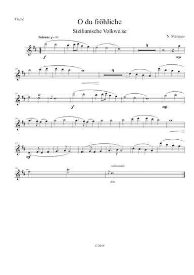 O du fröhliche - Orchestral parts set (arr. N. Marasco)