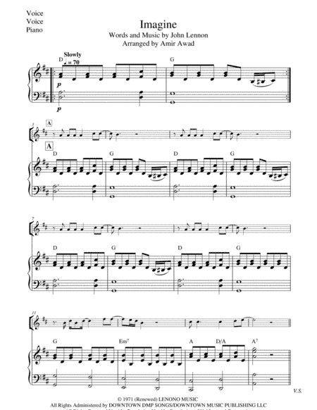 Imagine (arr. Amir Awad)