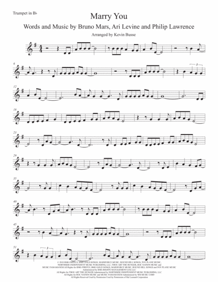 Marry You (arr. Kevin Busse)
