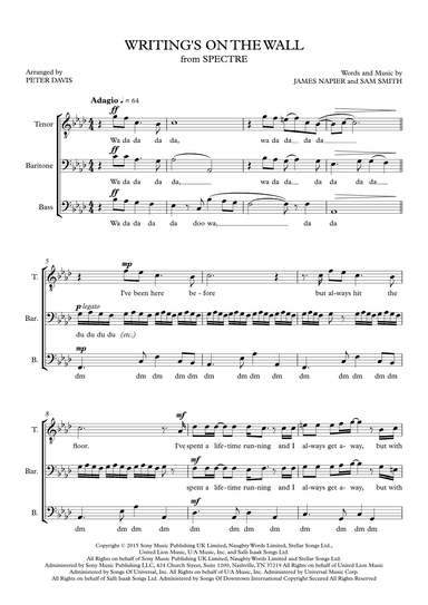 Writing's On The Wall (arr. Peter Davis)