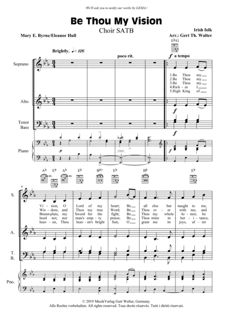 Be Thou My Vision (arr. Gert Th. Walter)