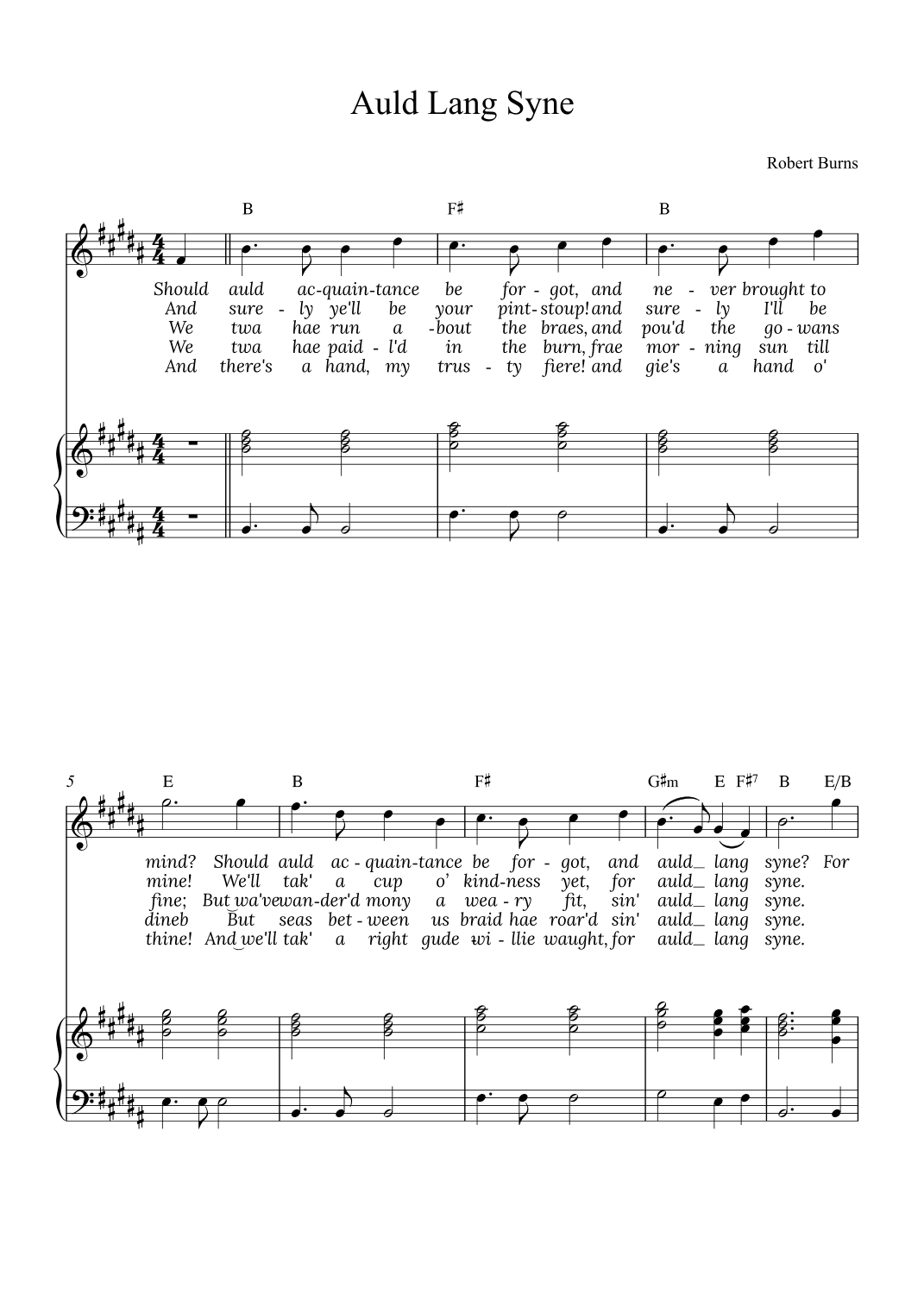 Auld Lang Syne (arr. Alex Nunes Rodrigues)