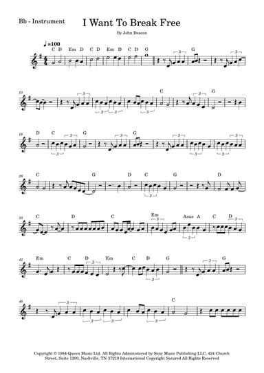 I Want To Break Free (arr. Fabio Eduardo de Oliveira)