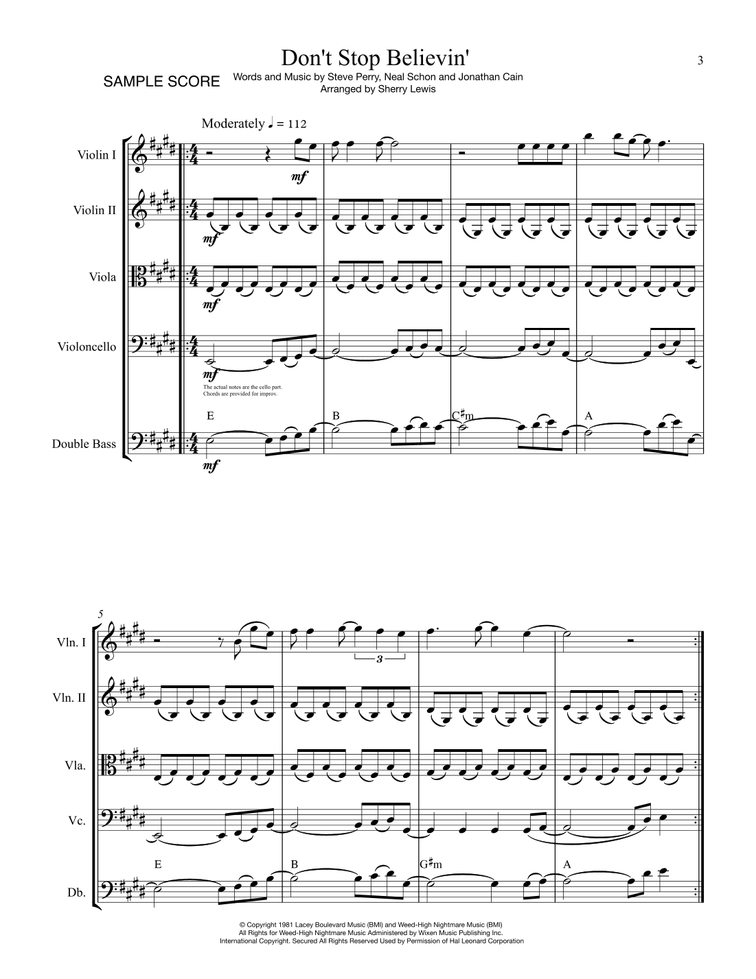 Don't Stop Believin' (arr. Sherry Lewis)
