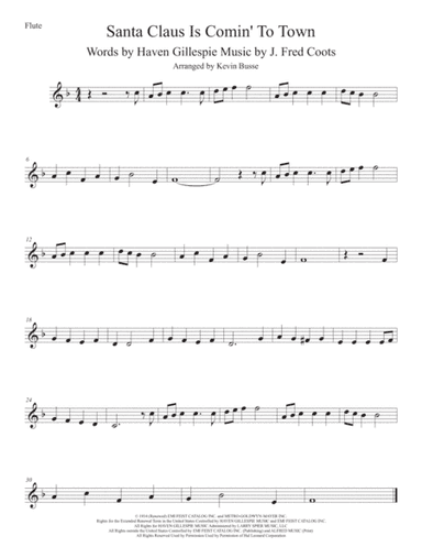 Santa Claus Is Comin' To Town (arr. Kevin Busse)