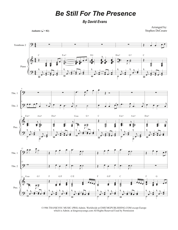 Be Still For The Presence (arr. Stephen DeCesare)