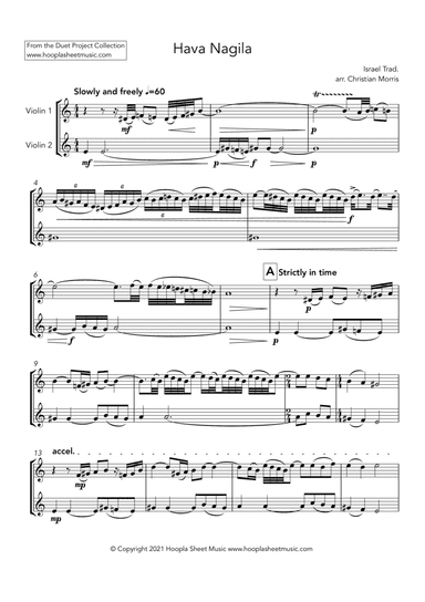 Hava Nagila (arr. Christian Morris)