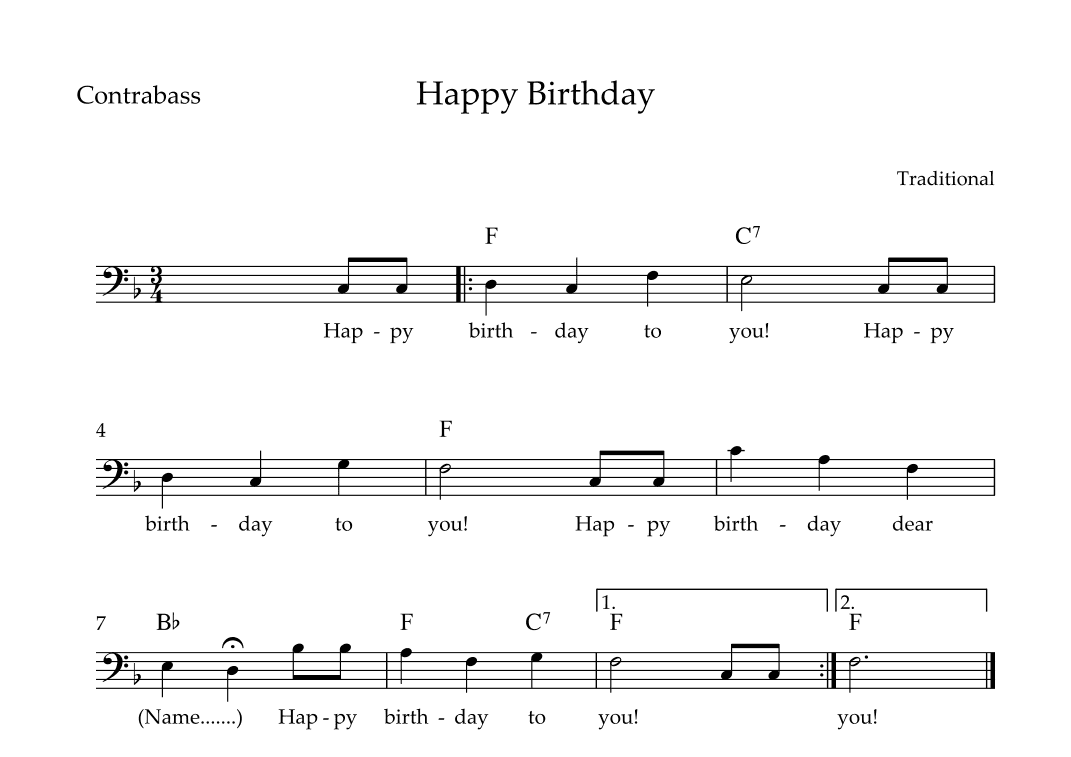 Happy Birthday (arr. Wesley S. SIlva)