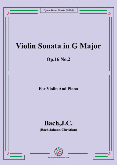 Bach,J.C.-Violin Sonata,in G Major,Op.16 No.2,for Violin and Piano (arr. MSM)