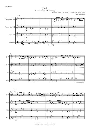Jireh (arr. Fabio Britto)