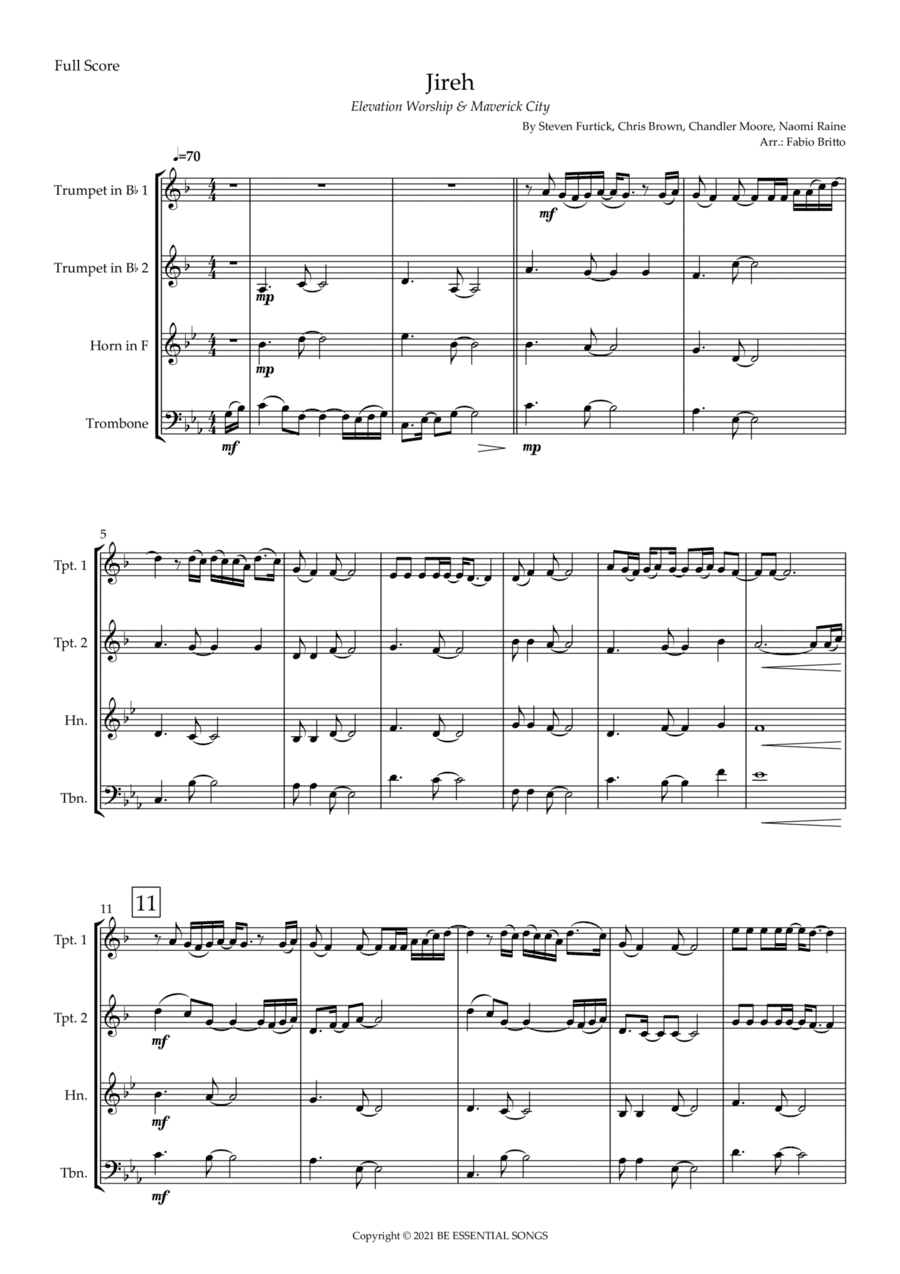 Jireh (arr. Fabio Britto)