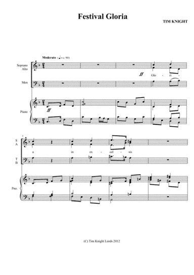 Festal Gloria (SAMen and Organ)