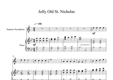 Jolly Old St. Nicholas (Soprano Sax + Piano) (arr. Digital Book Music)