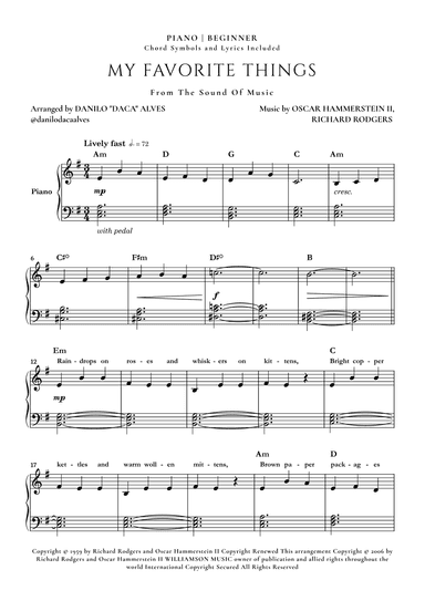 My Favorite Things (arr. Danilo "Daca" Alves)