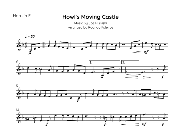 Howl's Moving Castle (arr. Rodrigo Faleiros)
