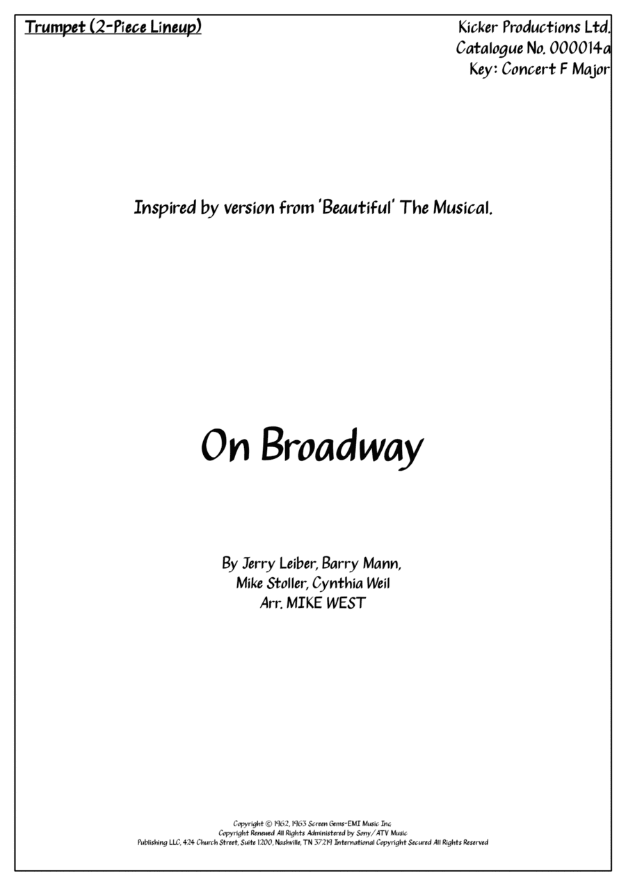 On Broadway (arr. Arr. Mike West)