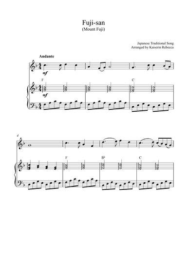 Fuji-san (Mount Fuji) (arr. Kaiserin Rebecca)