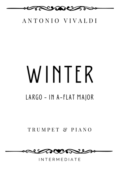 Vivaldi - Largo from Winter (The Four Seasons) in A Flat Major - Intermediate (arr. Piacere Music Sheets)