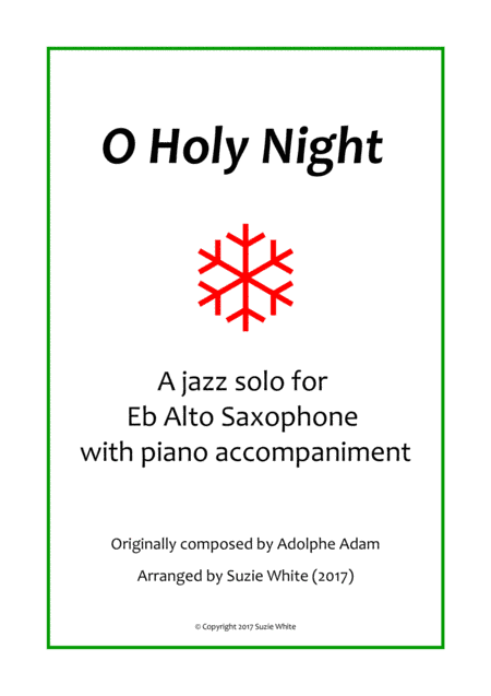 O Holy Night Jazz Solo (arr. Suzie White)