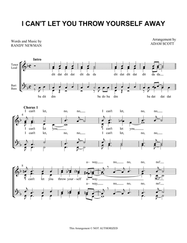 I Can't Let You Throw Yourself Away (arr. Adam Scott)