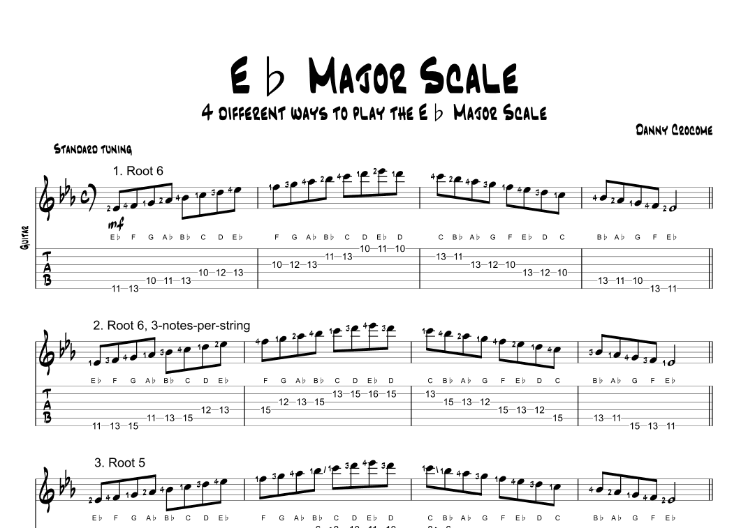 Eb Major Scale (4 Ways to Play)