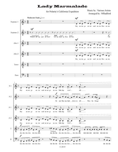 Lady Marmalade (arr. Matt Radford)