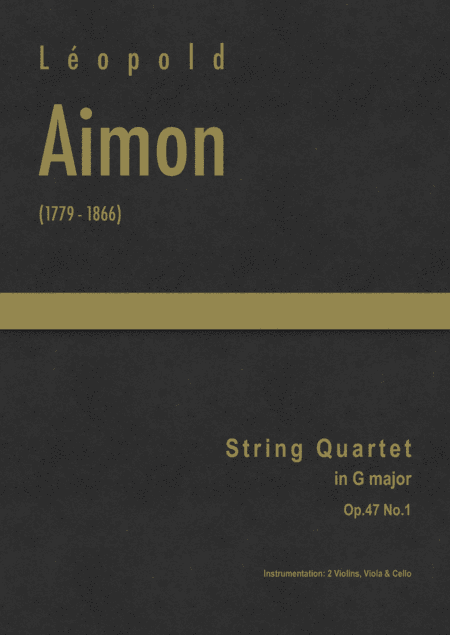 Aimon - String Quartet in G major, Op.47 No.1 (arr. J.G. Cucó Barber)