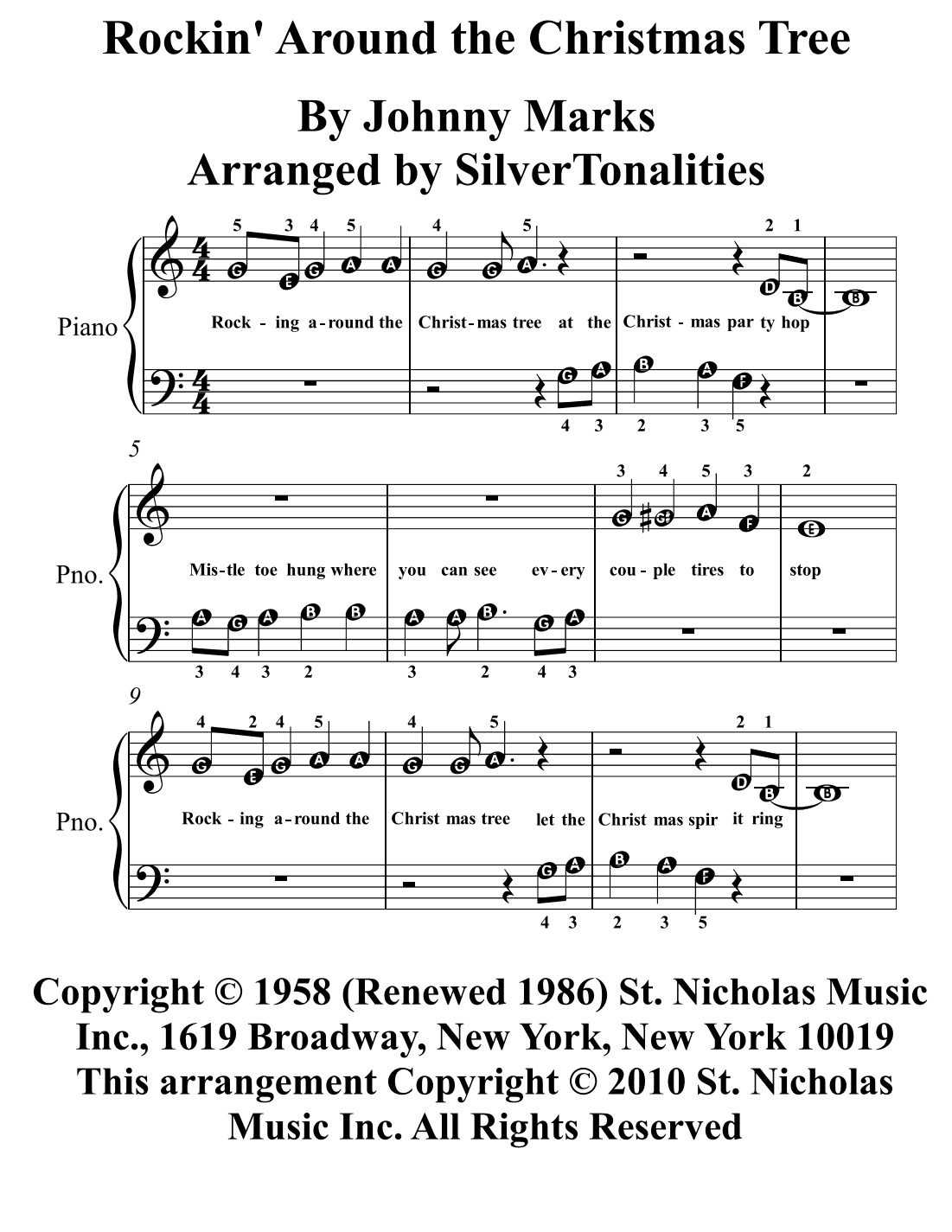 Rockin' Around The Christmas Tree (arr. SilverTonalities)