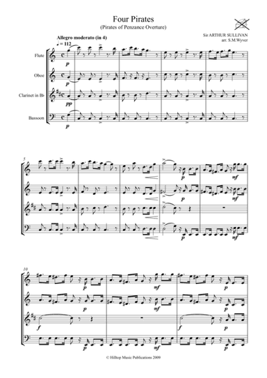 Pirates of Penzance Overture arr. woodwind quartet (arr. S. M. Wyver)
