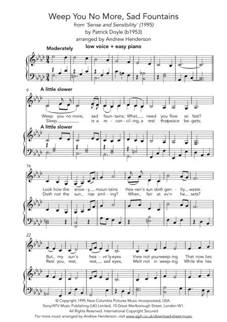 Weep You No More Sad Fountains (arr. Andrew Henderson)