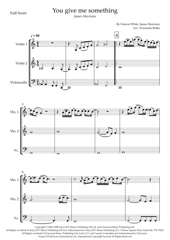 You Give Me Something (arr. Fernando Britto)