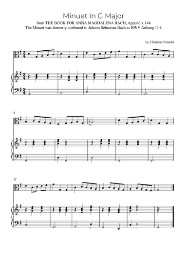 Minuet In G Major (arr. Alex Nunes Rodrigues)