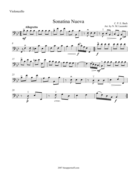 Sonatina Nuova (arr. Nick Lacanski)