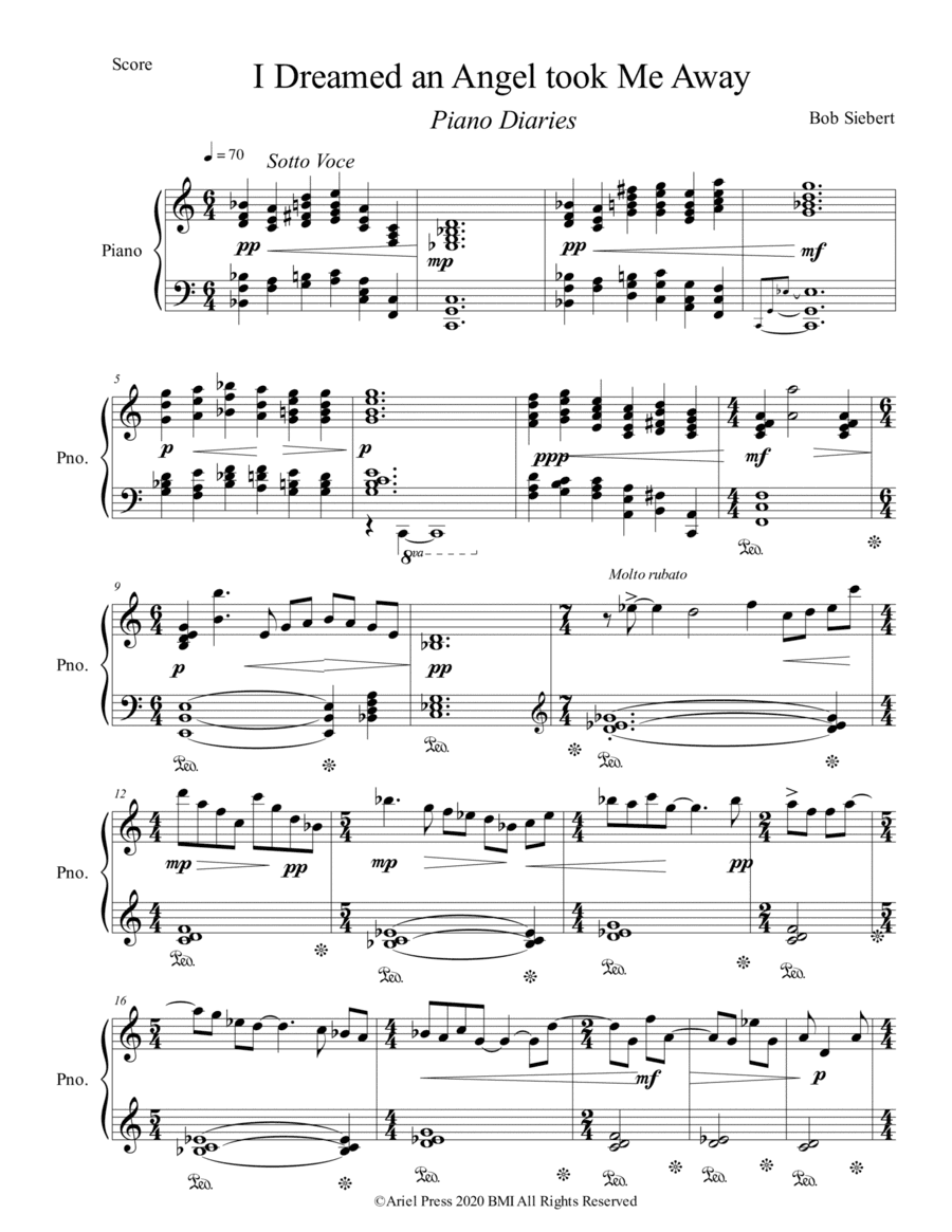 I Dreamed an Angel took me Away, from the "Piano Diaries"