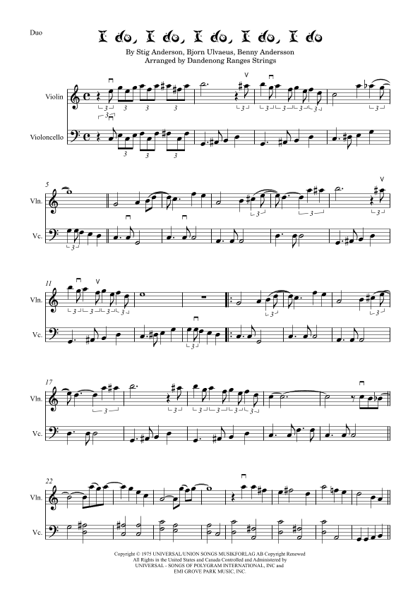I Do I Do I Do I Do (arr. Dandenong Ranges Strings)