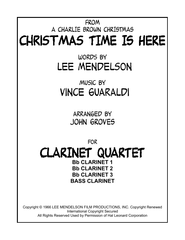 Christmas Time Is Here (arr. John Groves)