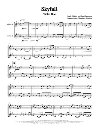 Skyfall (arr. Abraham Maduro)