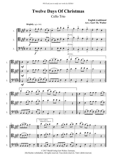 Twelve Days Of Christmas (arr. Gert Th. Walter)