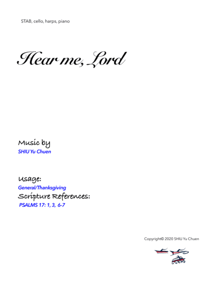Hear me, Lord