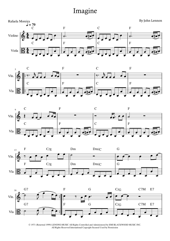 Imagine (arr. Rafaela Moreira)