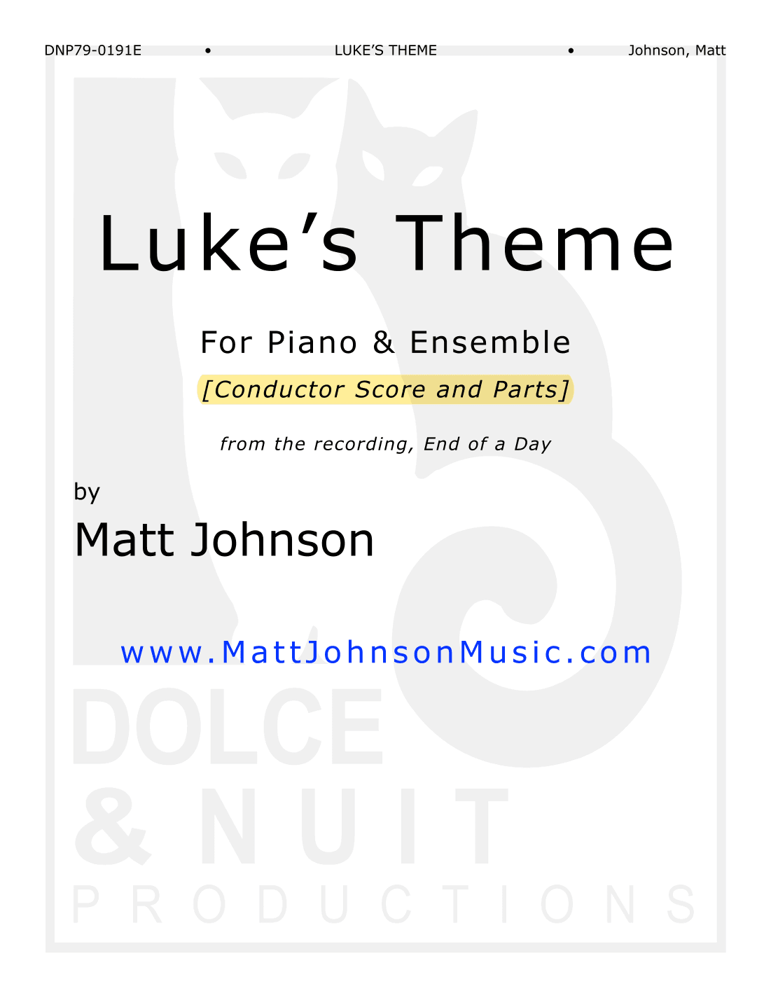 Luke's Theme [for String Orchestra]