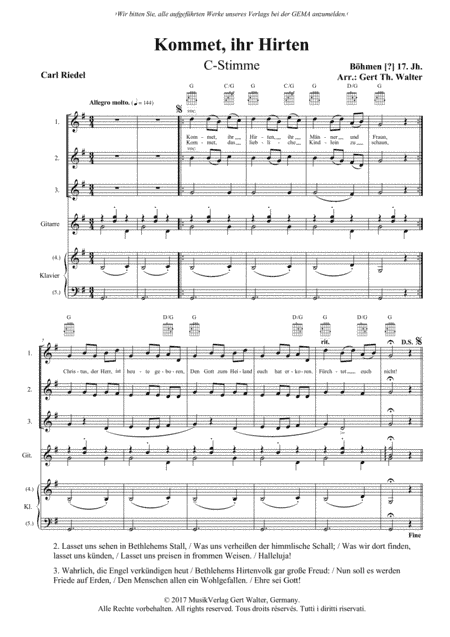 Come All Ye Shepherds (arr. Gert Th. Walter)