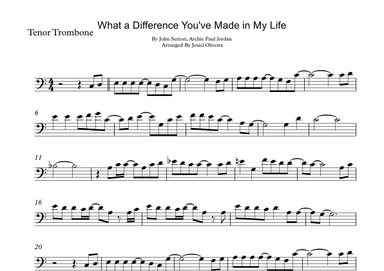 What A Difference You've Made In My Life (arr. Josiel Oliveira)