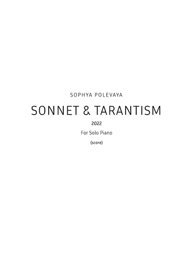Sonnet & Tarantism