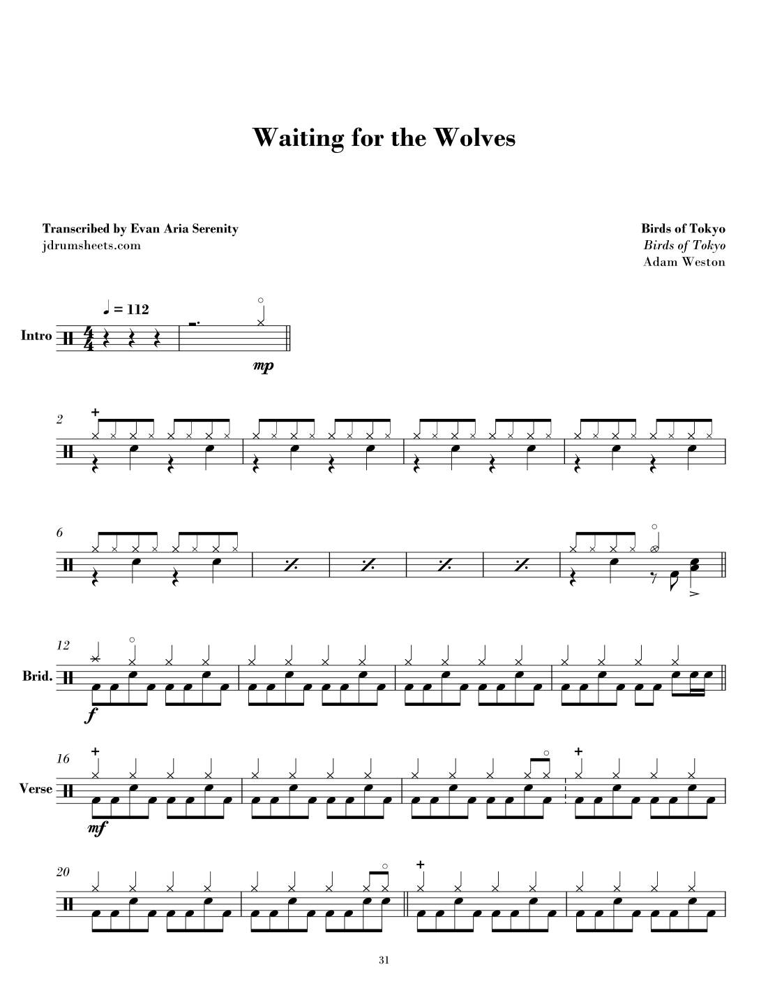 Waiting For The Wolves (arr. Evan Aria Serenity)