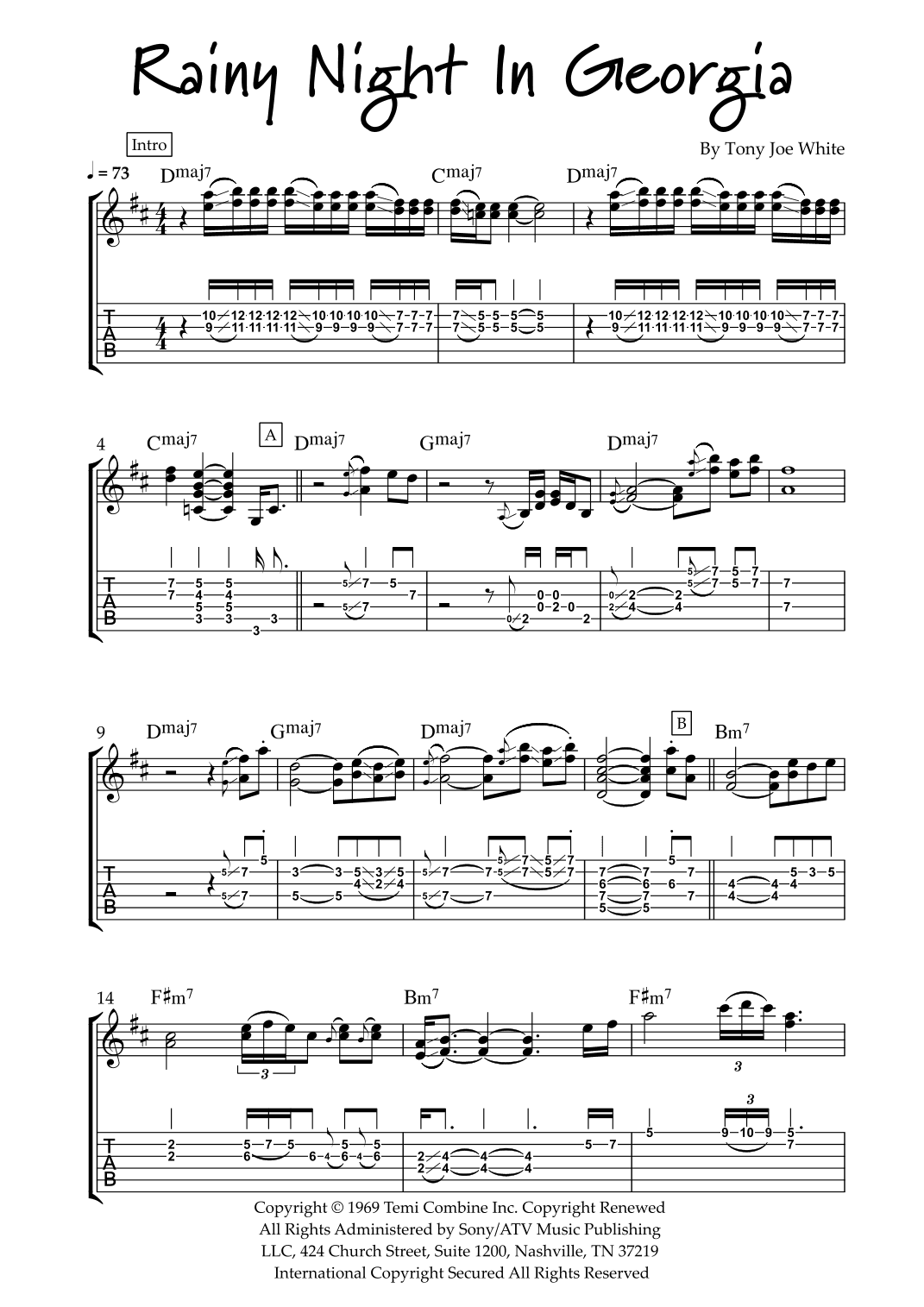 A Rainy Night In Georgia (arr. edited by Dr. LeRoy Henry)