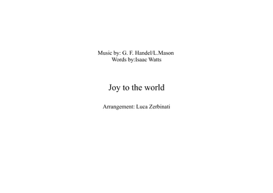 Joy to the world (arr. Luca Zerbinati)