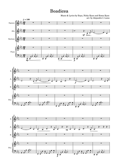 Story Of Boadicea (arr. Alejandro Ignacio Luiso)