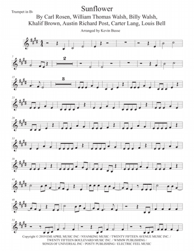 Sunflower (arr. Kevin Busse)