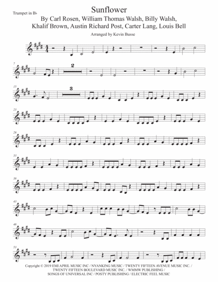 Sunflower (arr. Kevin Busse)
